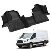 LASFIT Front Floor Mat for 2015-2021 Ford Transit 150/250/350/350HD Vinyl