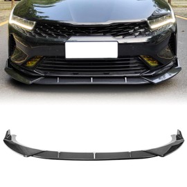 Rolling Gears Front Bumper Lip Spoiler Compatible with 2021-2024 Kia Optima K5 Front Lips, Carbon Fiber Hydro-Dipping Front Spoiler Bumper Body Kit