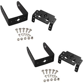 Jopto 2 Set Servo Motor Bracket, 2 DOF Short Pan and Tilt Servos Bracket Sensor Mount Kit Compatible with MG995 (Multi-Function Servo Motor Bracket + U-Shaped Bracket + Screws)