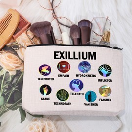 MEIKIUP Keeper of The Lost Inspired Gift Book Lover Makeup Bag KOTLC Gift Organizer Pouch Bookish Gift for Reader (CA EXILLIUM Bag)