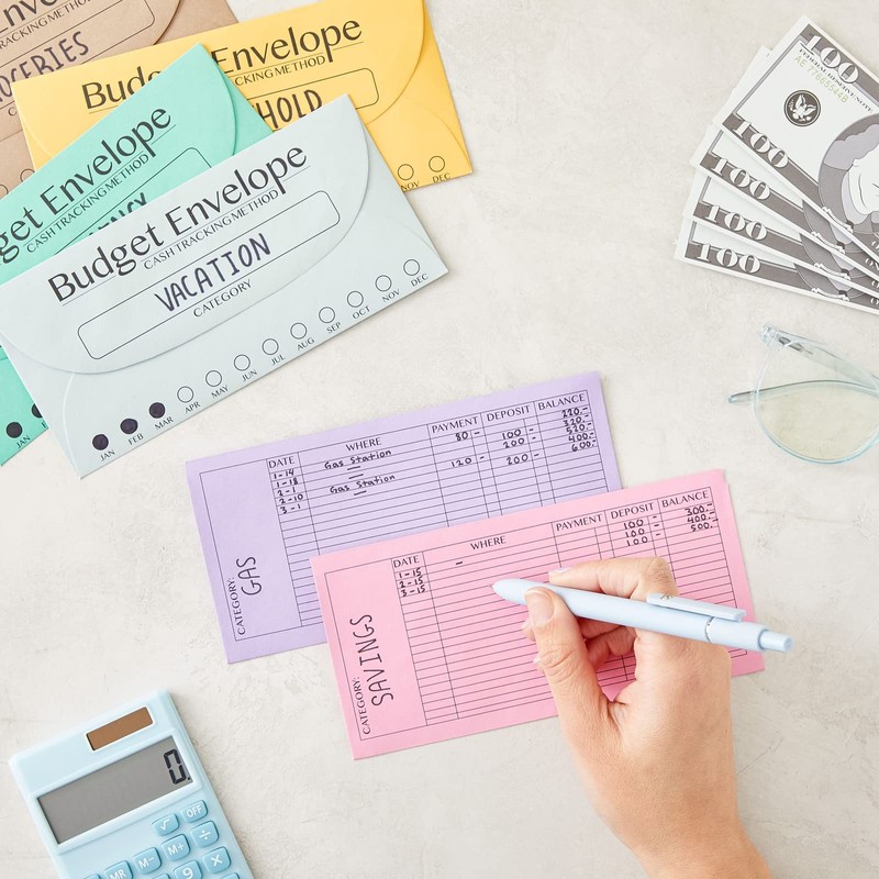Juvale Cash Envelopes for Budgeting System - 6.75 x 3.25