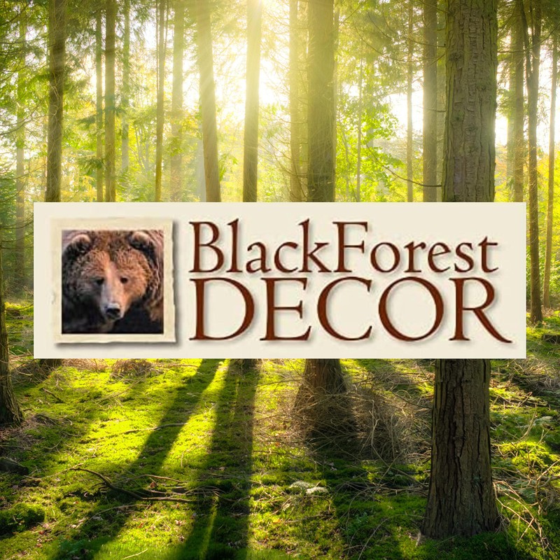 BLACK FOREST DECOR Bear & Moose Stoneware Dinner Plate