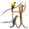 Jusney Bird Rope Perches,Parrot Toys 21 inches Rope Bungee Bird