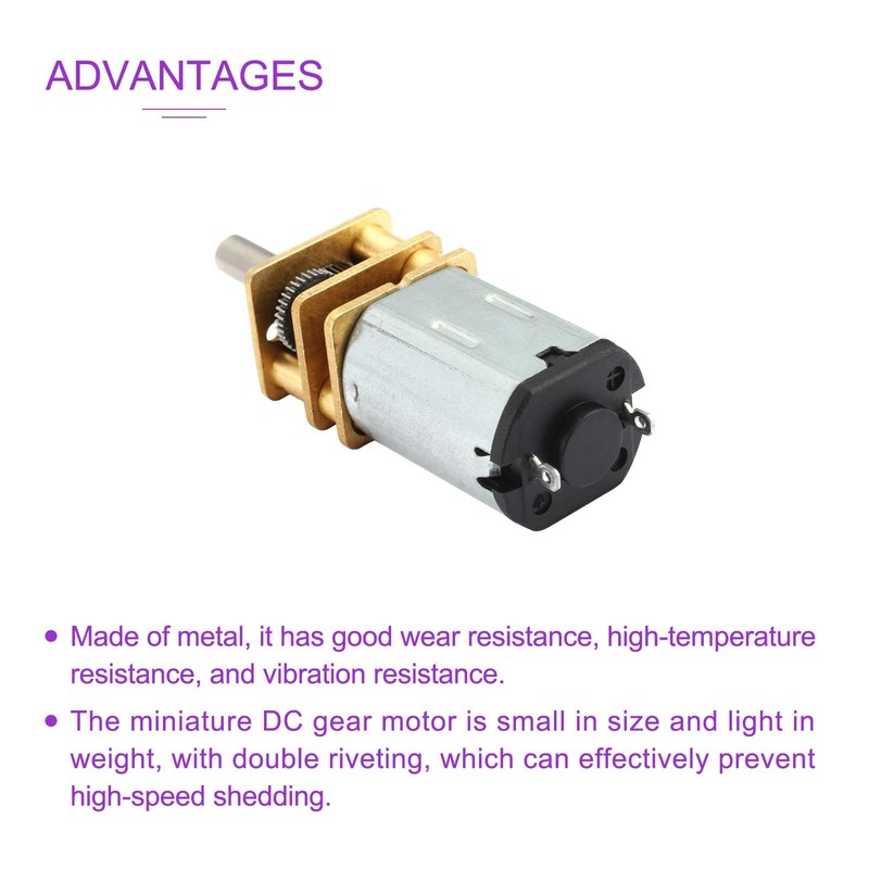 DMiotech DC 6V 100RPM Reduction Motor DC Geared Motor with