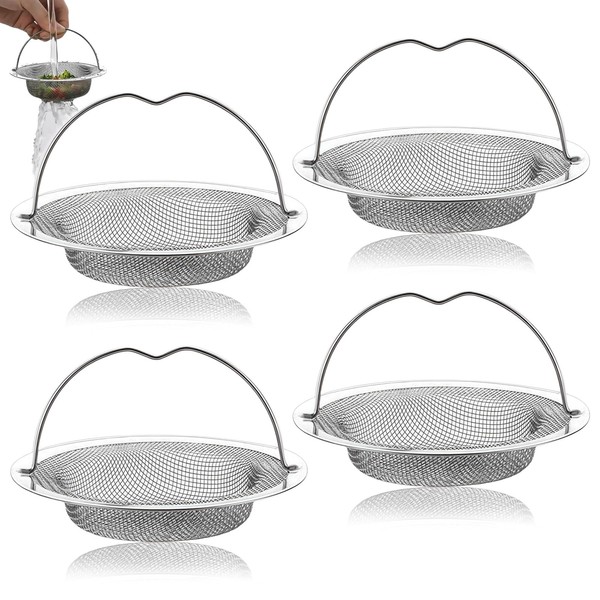 Pack of 4 Drain Strainers, Kitchen Sink, High-Quality Shower and