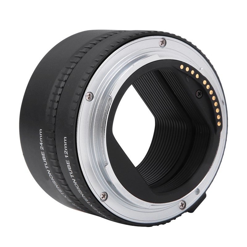 DGEOSR Alloy Black Auto Focusing Macro Extension Tube Adapter Ring