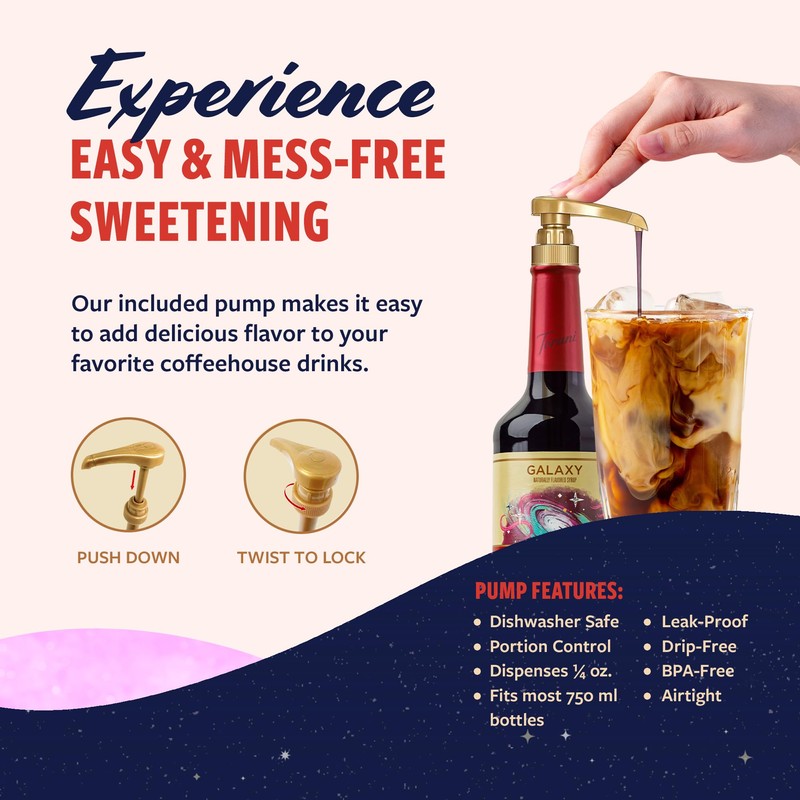 Torani Puremade Syrup, Galaxy, 2024 Flavor of the Year, Glass