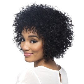 Vivica A Fox Hair Collection Spring Pure Stretch Cap, Premium Remi Human Hair Wig in Color, Natural, 9.2 Ounce