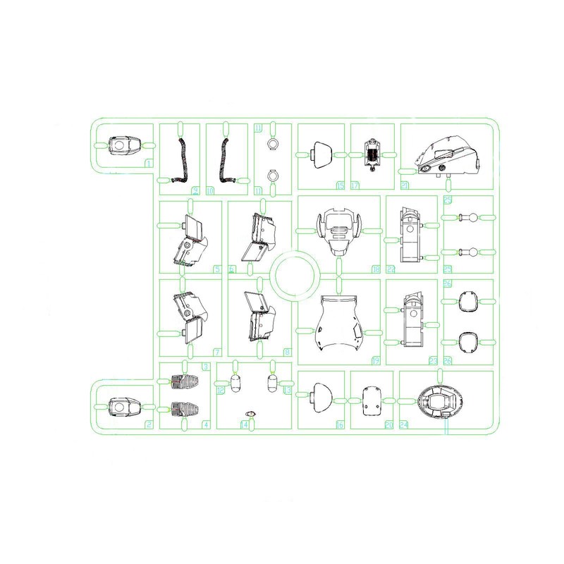 Aquamarine DEC168657 Maschinen Krieger: MK-01 Raptor & Rapoon Model Building