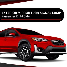 CROSSDESIGN Exterior Mirror Turn Signal Light Lamp Passenger Side Compatible with Subaru Ascent 2019-2022, Crosstrek 2018-2023,Forester 2019-2023,Impreza 2017-2023,Legacy Outback 2018-2019 84401FL000