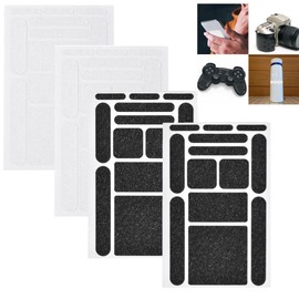 Hasefam 4 Pack Phone Grip Tape, Finger Grip Stickers Decal Clear Non Slip Kit Adhesive Traction for Cell Phone Cases Mouse Laptop Tablet Tools (2Black+2Clear)…