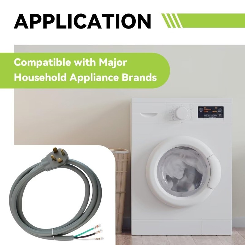 FNXPOW 4 Prong Dryer Cord,4FT 10/4 SRDT, 30Amp Appliance Extension