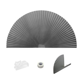 Arch Window Pleated Blinds Easy Cut and Install Pleated Shades Fliterling Linght and Blackout Blinds Grey