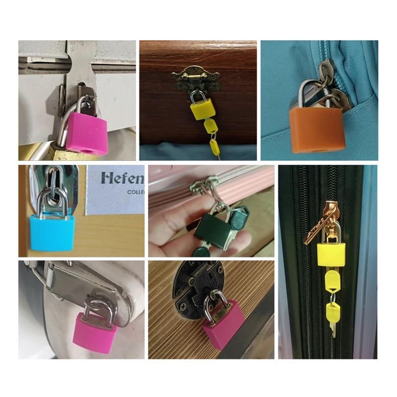 Yesmin 2 Pcs Luggage Lock with Key,Mini Padlock Luggage Lock