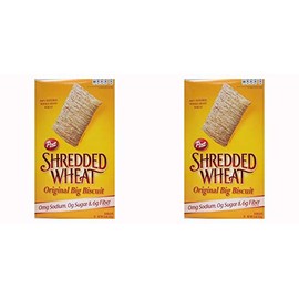 Post Shredded Wheat Original Cereal, No Sugar or Salt Added, 15-Ounce Boxes Pack of 2