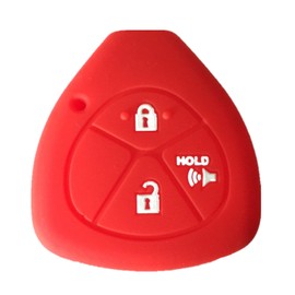 Rpkey Silicone Keyless Entry Remote Control Key Fob Cover Case protector Replacement Fit For Toyota 4Runner Corolla Matrix RAV4 Venza Yaris Pontiac Vibe Scion iQ tC xB xD HYQ12BBY MOZB41TG (Gules)