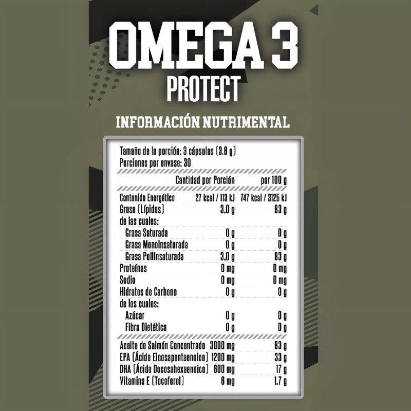 Army Nutrition Omega 3 Protect Epa Dha Aceite Puro Salmon