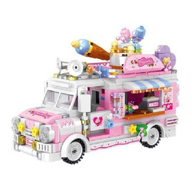 Dining Car Blocks Toy Educational Boredom Relief Children Food Truck Building Blocks for Boys Girls Dessert Car 590 Blocks
