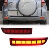 PGTOPONE Full LED Rear Bumper Reflectors Fog Brake Tail Light