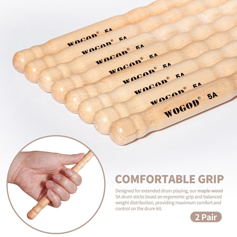 Drum Sticks 5A Drumsticks (Burlywood-2Pack)