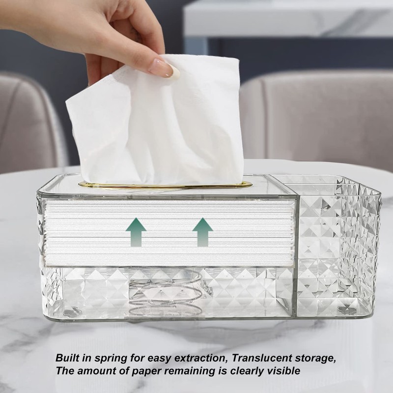 Discoball Tissue Box Clear Tissue Holder Rectangular Napkin Dispenser Tissue