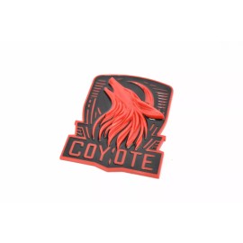 COYOTE RACING 2011-2025 Mustang F150 Coyote Badge Emblem Fender Angry Aggressive 4inx3in Red