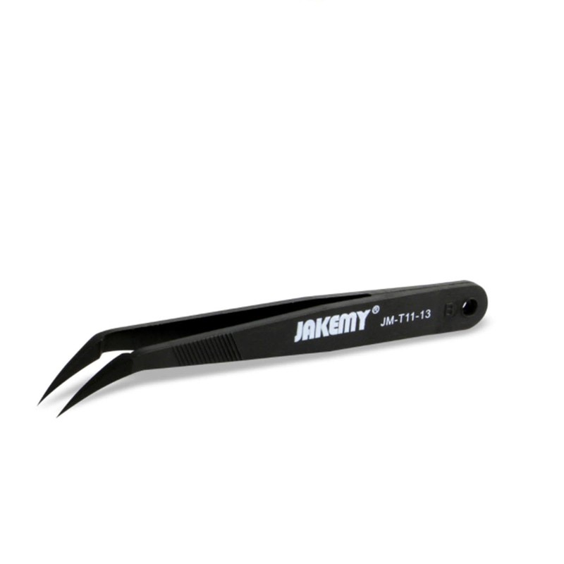 SEIWEI 3Pcs Precision Tweezers Set - Anti-Static Flat Tip, Plastic