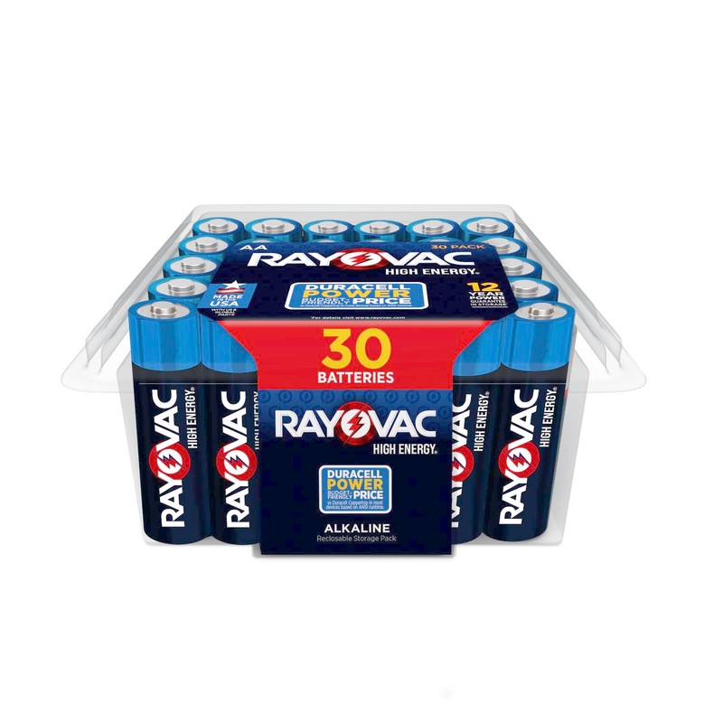 Rayovac AA Batteries, Double A Battery Alkaline, 30 Count