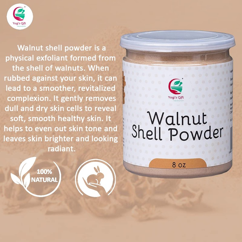 Ground Walnut Shells/Walnut Shell Powder 8oz | Great for Face