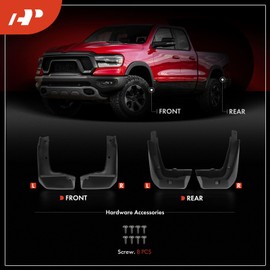 A-Premium Set of 4PCS Mud Flaps Splash Guards Mudguards Mudflaps Compatible with Honda Fit Sport 2018 2019 2020, Front & Rear Driver and Passenger Side