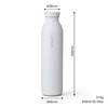Vinsun Stainless Steel Drinking Bottle, 600 ml, White, Leak-Proof, Suitable