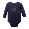 Hudson Baby Unisex Baby Cotton Long-Sleeve Bodysuits, Aviation, 3-6 Months