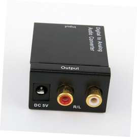 DOITOOL 2pcs Digital to Analog Audio Converter Optical Easy to Install Compact Design for Home Studio Use Dual-function Spdif Converter