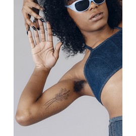 Inkbox Temporary Tattoos, Semi-Permanent Tattoo, One Premium Easy Long Lasting, Waterproof Temp Tattoo with For Now Ink - Lasts 1-2 Weeks, Flower Tattoo, 5 x 2 in, Floresco