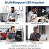 USB Headset PC for Business Skype UC Lync SoftPhone Call