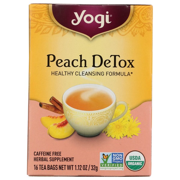 Yogi Yogi Tea, Peach DeTox, 16 Count
