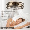 Flush Mount Caged Ceiling Fan: 20" Caged Ceiling Fan with
