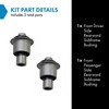 TRQ Front Rearward Subframe Bushing Pair 2pc Set for 07-12