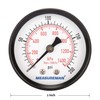 MEASUREMAN Economic Dry Pressure Gauge Air Compressor Pressure Gauge, 2"