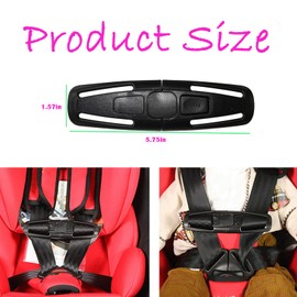 2 Pcs Seat Chest Harness Clip Seat Safety Belt Clip Buckle Lock Stroller Chest Clip Universal Replacement for Baby and Kids Trend,Adjustable Guard (Black)
