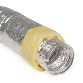 12" Inch Flexible Aluminum Ducting Hose Insulated R-4.2 Air Duct Pipe for for Heavy Duty HVAC & Exhaust Ductwork Insulation - 25' Feet Long - In Accordance with UL 181