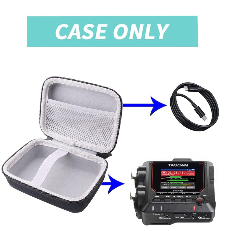 WERJIA Hard EVA Travel Case Compatible with Tascam FR-AV2 Recorder