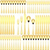 Dandat 150 Pcs Gold Silverware Set Stainless Steel Set with