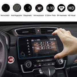 2017-2020 CRV EX EX-L Touring 7 Inch Car Navigation Screen Protector, HiMoliwa Scratch-Resistant Ultra HD in-Dash Clear Tempered Glass Screen 9H Hardness 0.33mm