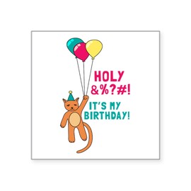 CafePress Its My Birthday Sticker Square Bumper Sticker Car Decal