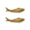 JSBWSFA 2PCS Goldfish Cabinet Knobs, Animal Knobs Gold Cabinets and