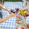 3 Pcs Light Blue Gingham Tablecloth Blue Disposable Plastic Checkered
