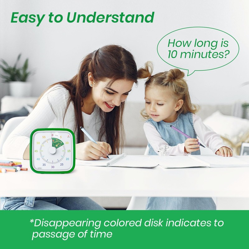 Yunbaoit Visual Timer with Protective Case, Dinosaur Disk 60 Minute