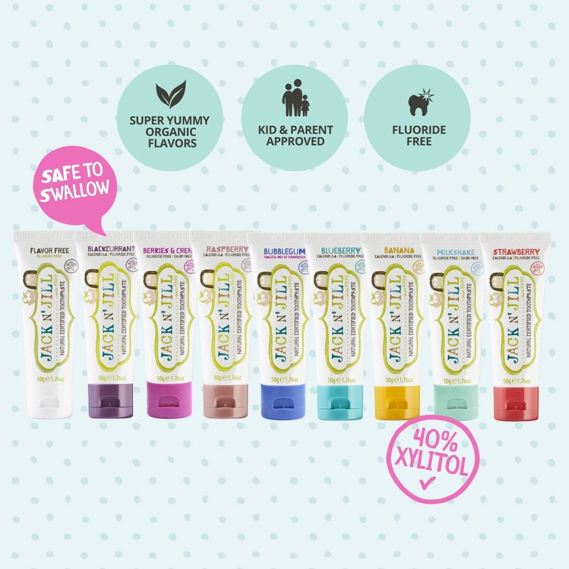 Jack N' Jill Kids Natural Toothpaste, Made with Natural Ingredients,