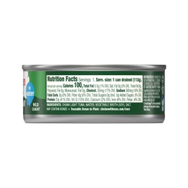 Chicken of the Sea Chunk Light Tuna in Water, 5 oz. Cans (Pack of 48), Wild Caught Tuna